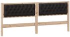 vidaXL - Hoofdbord - Anders - Bruin - en - zwart - 200 - cm - Massief - grenenhout