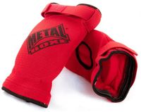 Metal Boxe Elastische katoenen elleboogbeschermers rood volwassenen