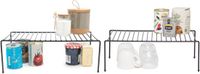 Unyqoos® Tweedelige keukenorganizer set met stevige zwarte opbergrekken