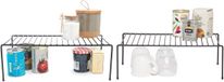 Unyqoos® Tweedelige keukenorganizer set met stevige zwarte opbergrekken