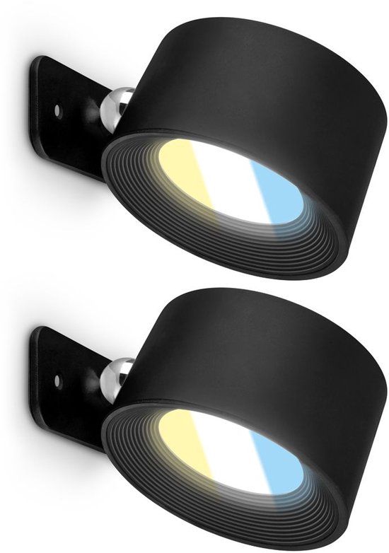 B.K.Licht Briloner Tari - Set van 2 Wandlampen oplaadbaar