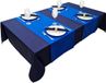 Goodivery Nappe Rectangulaire Bleu Foncé Lin 200x120 cm