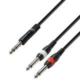 Adam Hall Cables 3 STAR YVPP 0300 Y-kabel REAN 2 x jack TS naar jack TRS | 3 m