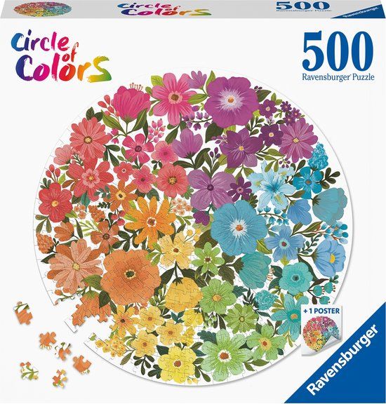 Ravensburger Circle of Colors Flowers Puzzle - 500 Pieces