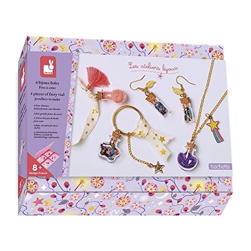 Janod - Set van 4 sieraden om te creeren – Les Ateliers Bijoux – creatieve set voor kinderen – vrijheid en concentratie – vanaf 8 jaar, J07994