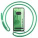 Tumundosmartphone Transparante hanghoes voor Motorola Moto G53 5G met watergroen koord