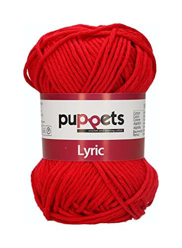 Puppets Lyric Haakgaren 100% Katoen Rood