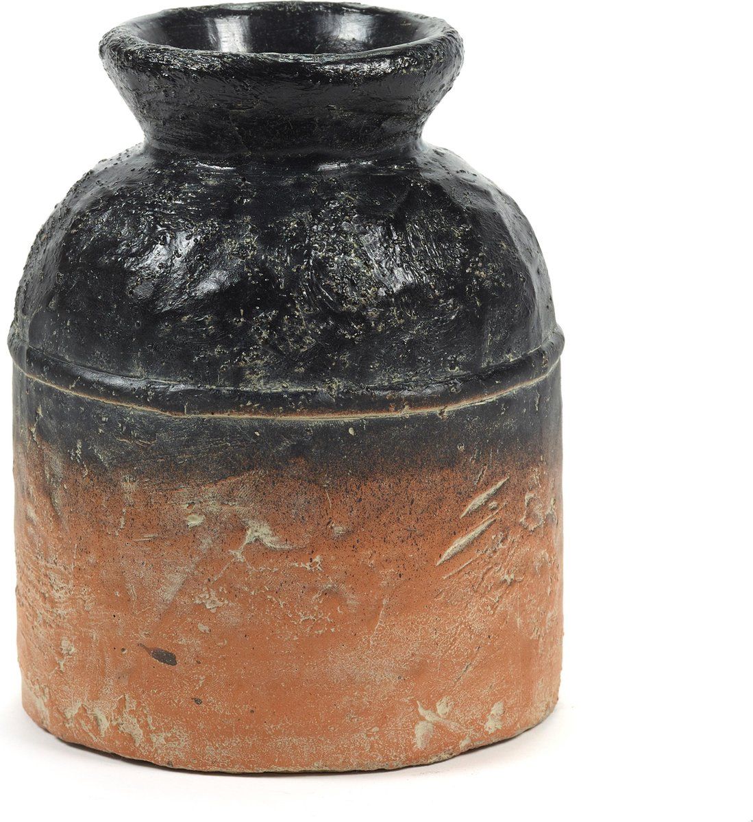 Serax Bloempot Sierpot Terracotta-Zwart D 15 cm H 19 cm