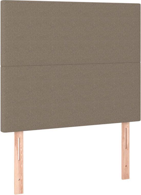vidaXL Hoofdbord Taupe Stof 90x5x118/128 cm
