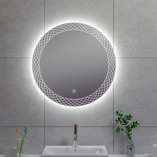 Wiesbaden Deco Rond - Badkamerspiegel met LED Verlichting - 100 cm - Condensvrij
