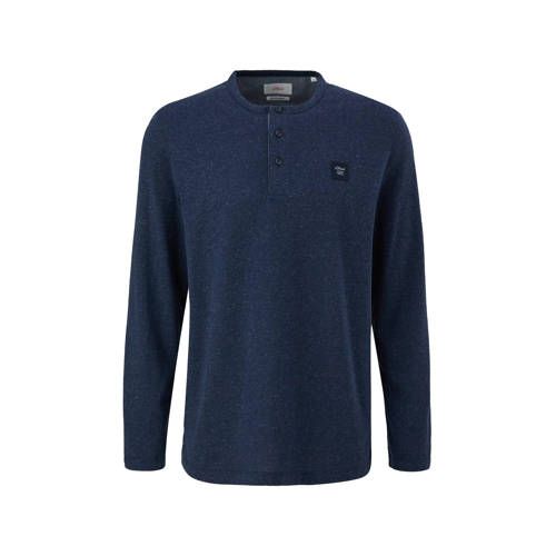 s.Oliver Gemêleerde Regular Fit Longsleeve Marine
