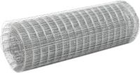 vidaXL Kippengaas 25x0,5 m gegalvaniseerd staal zilverkleurig
