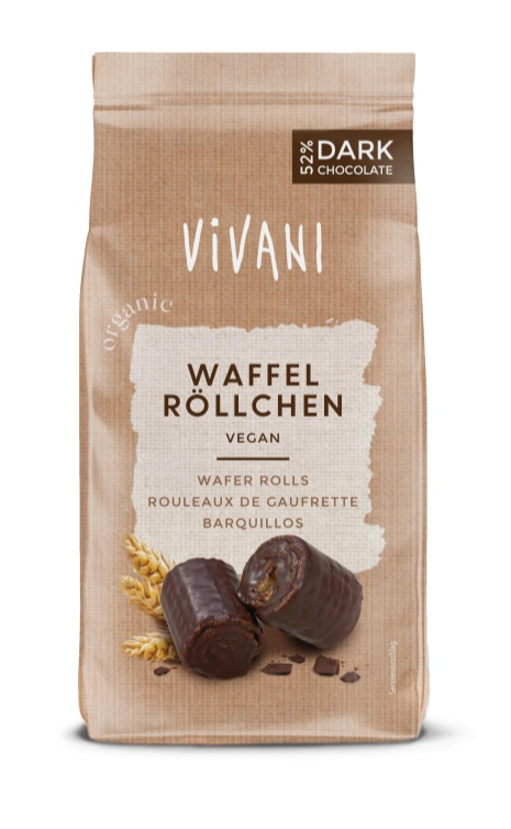 Vivani Vivani Wafer Rolls Pure Chocolade