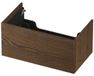 INK - Onderkast 1 Lade Push 2 Open Verticaal Gefreesd Bestaande Uit - 800x450x376 Mm - Massief Eiken Chocolate
