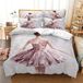 Duvet cover set for twin with zipper and pillowcases
