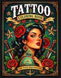 American Traditional Tattoo: Coloring Book