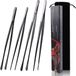 Pinces et spatules de cuisine - 4 pièces - Acier inoxydable - 30,5 cm et 25,5 cm - Noir