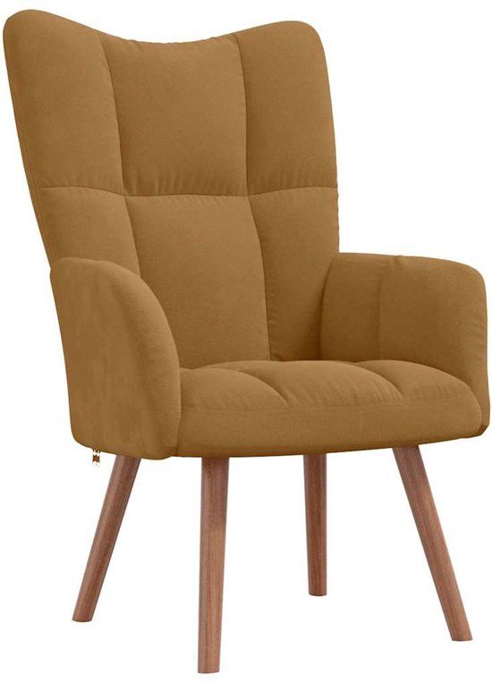 vidaXL Relaxstoel fluweel bruin