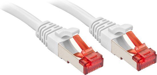 LINDY 47793 RJ45 Netwerkkabel, patchkabel CAT 6 S/FTP 1.50 m Wit 1 stuk(s)