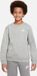 NIKE K NSW CLUB FLC CREW LS LBR Unisex Sporttrui - Grijs - Wit - Maat XS
