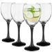 Glasmark KROSNO 1992 wijnglazen set van 4 300 ml witte wijnglazen rode wijnglazen wijnglas dessertcocktail waterglazen vaatwasmachinebestendig zwarte steel
