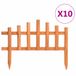 vidaXL Gazonranden 10 st 4,4 m vurenhout
