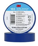 3M Temflex Vinyl Elektrische Tape 165, Blauw, 19 mm x 25 m, 10 Roll Pack