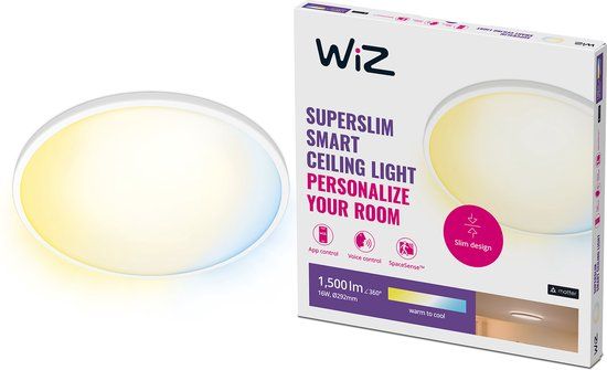 WiZ SuperSlim Plafondlamp - 30cm - 16W - Wi-Fi - Wit