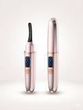 Merkloos / Sans marque Wimperkruller Elektrische Wimperkruller Verwarmde Wimperkruller 3 temperatuurstanden LED-display USB-oplaadbaar voor vrouwen roze
