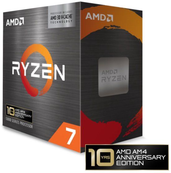 AMD Ryzen 7 5800X3D 10th Anniversary Edition Box AM4 (4,500GHz) 100-100000651POF ohne Kühler