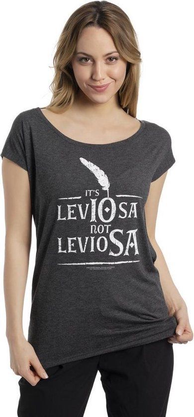Harry Potter Leviosa Dames T-shirt - gemêleerd donkergrijs - M