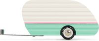 Candylab Mojave Camper Teal Houten Speelgoedauto
