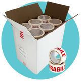 Triplast 48 mm x 66 m Breekbaar Bedrukt Laag Ruis Pakket Pakket Pak van 12