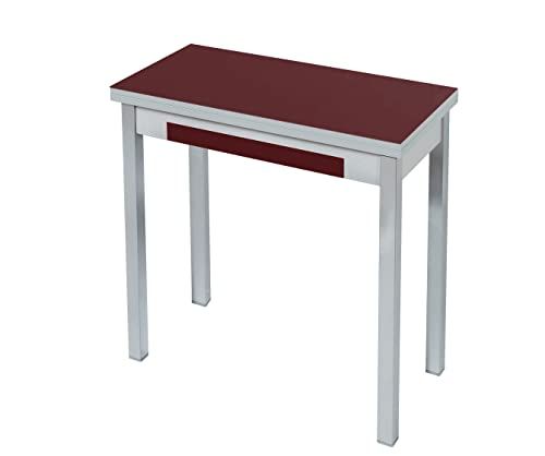 ASTIMESA Keukentafel - Metaal - Bordeaux - 90 x 50 cm - 8435627802096