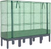 vidaXL Plantenbak verhoogd met kashoes rattanlook 160x40x140 cm