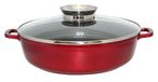 ELO Gegoten aluminium serveerpan 28 cm rood glittery met aroma-knop