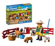 PLAYMOBIL Country Jonge herder schapenset met lammers, hoedhond, hekje en accessoires voor kinderen vanaf 4 jaar 72169