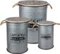 Urban Living Stadsleven Metalen Jerrycan X3 S:27XH41CM / M:33,5XH47CM / L:40XH52CM