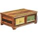 Table basse vintage en bois recyclé avec rangement