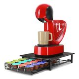 SYSYLY Koffiecapsulehouder,capsulehouder, lade-organizer voor het opbergen van 24 stuks koffiecapsules, ideaal voor kleine ruimtes, zwart.