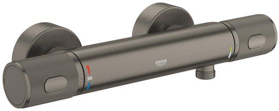 GROHE Precision Feel Douchethermostaatkraan – 150 mm – CoolTouch – TurboStat – ProGrip – Geborsteld Hard Graphite