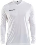Craft Squad Jersey Solid LS Shirt Heren - Maat XXL - Mannen - Wit/Zwart