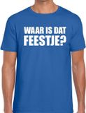 Bellatio Decorations Shoppartners Bv Waar is dat feestje - Partykleding t-shirt - blauw - Heren - XXL