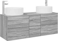 vidaXL Badkamermeubelset 3 st Grijs Sonoma 49,5 x 44,5 x 65,5 cm
