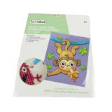 Pracht Creatives Hobby 6050-25051 Diamantschilderset, motief aap, incl. accessoires, afm. ca. 25 x 20 cm, knutselset voor het schilderen met glittersteentjes voor kinderen vanaf 5 jaar