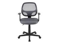 Flash Furniture Flash Fundamentals Mid-Back Grijs Mesh Swivel Ergonomische Taak Bureaustoel met Armen