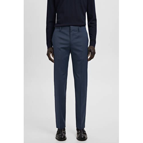 Mango Man super slim pantalon - middenblauw
