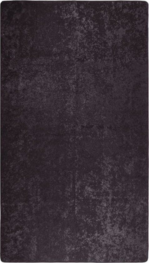 vidaXL Vloerkleed wasbaar 190x300 cm antracietkleurig