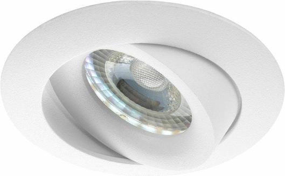 RTM Lighting Platte inbouwspot Gabbi - Rond Wit - Extra Warm Wit - Dimbaar - 3.8W - LED