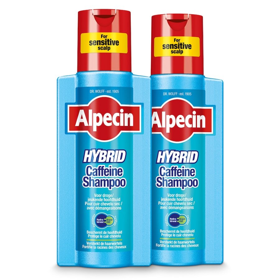 Alpecin Alpecin Hybrid Sensitive Shampoo | Natuurlijke haargroei shampoo voor de gevoelige en droge hoofdhuid 500 ml Heren